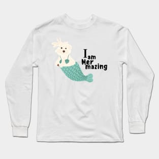 Mermaid Maltipoo Dog Long Sleeve T-Shirt